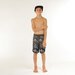 Hello Stranger Palm Trees Long Board Short - Black