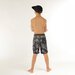 Hello Stranger Palm Trees Long Board Short - Black