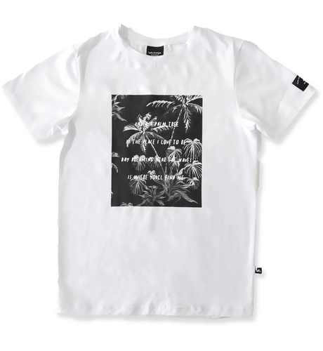 Hello Stranger Palms S/S Tee - White