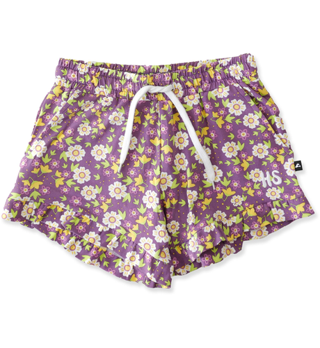 Hello Stranger Frill Short - Purple Floral