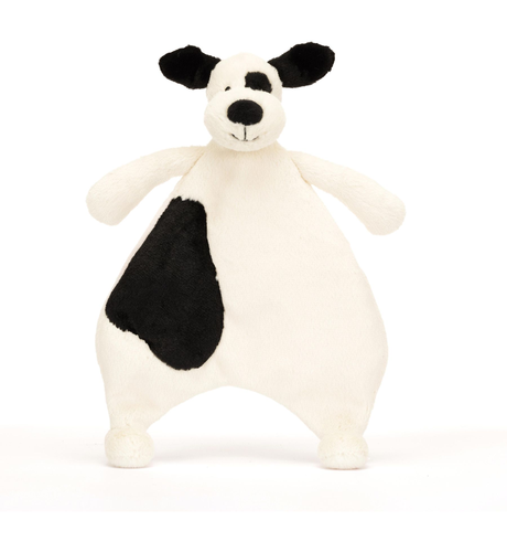 Jellycat Bashful Black & Cream Puppy Comforter