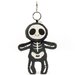 Jellycat Skeleton Bob Bag Charm Black & White