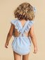 Huxbaby Broderie Frill Playsuit - Indigo