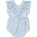 Huxbaby Broderie Frill Playsuit - Indigo