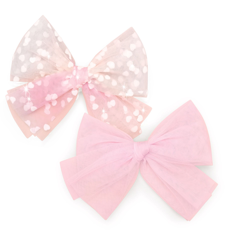 Huxbaby Sweetheart Tulle 2Pk Hair Bow