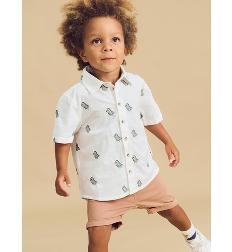 Huxbaby Dino Embroidered Shirt