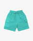 The Girl Club Teal Linen Cargo Shorts