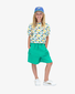 The Girl Club Teal Linen Cargo Shorts