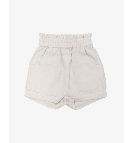 The Girl Club Cream Linen Shorts