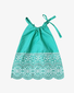 The Girl Club Teal Border Embroidery Dress