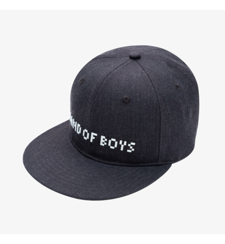 Band of Boys Charcoal BOB Pixelated Flat Peak Cap