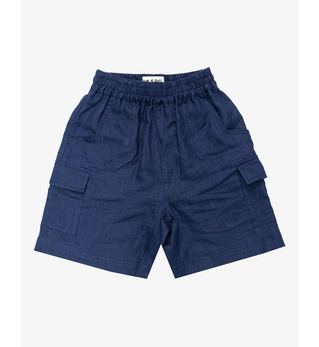 Band of Boys Navy Linen Cargo Shorts