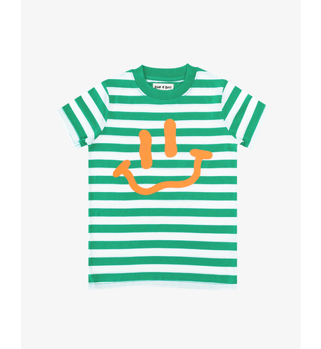 Band of Boys Green Striped Smile Tee