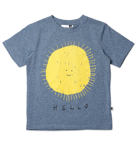 Minti Hello Sun Goodbye Moon Tee - Midnight Marle.