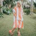 Crywolf Hooded Towel - Coral Stripe