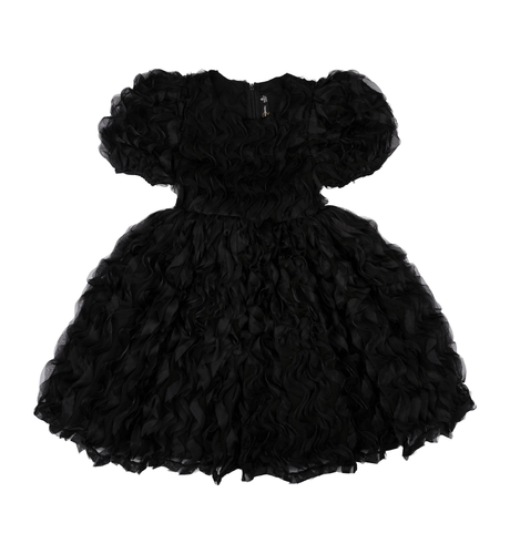 Rock Your Kid Black Ruffle Tulle Party Dress