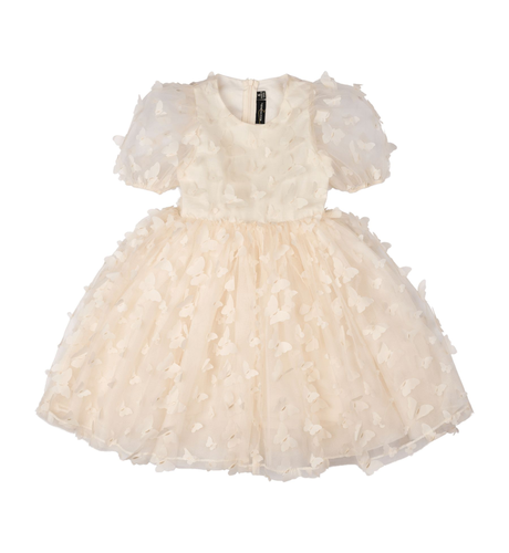 Rock Your Kid Cream Butterfly Tulle Party Dress