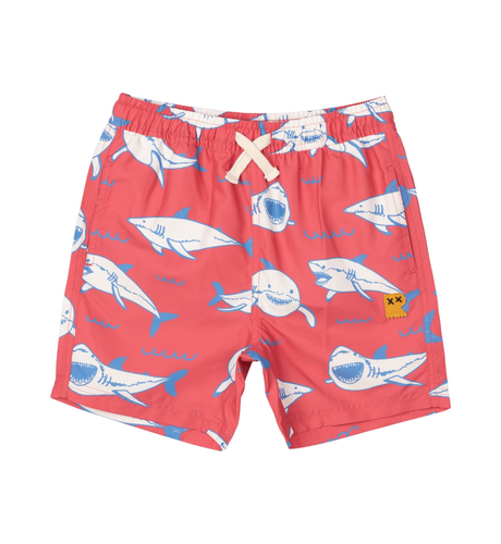 Rock Your Kid Happy Sharks Boardshorts