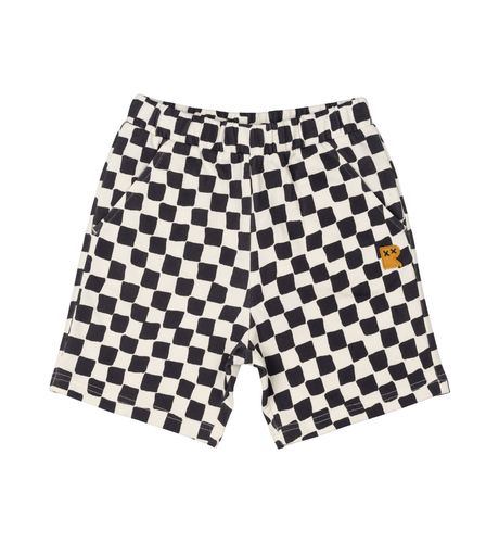 Rock Your Kid Black Checker Shorts