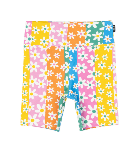 Rock Your Kid Floral Stripes Bike Shorts