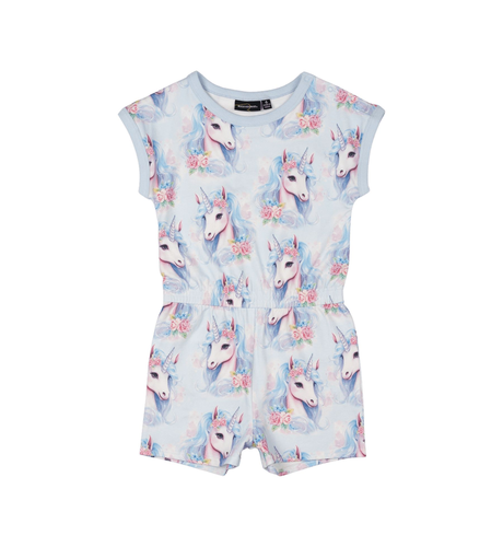 Rock Your Kid Blue Unicorn Romper