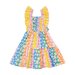 Rock Your Kid Floral Stripes Shirred Dress