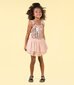 Rock Your Kid Gold Stripe Sequin Tulle Leotard Dress