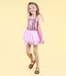 Rock Your Kid Pink Stripe Sequin Tulle Leotard Dress