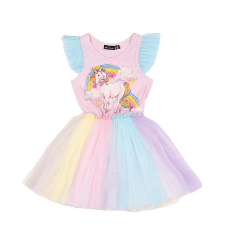 Rock Your Kid Unicorn Rainbow Singlet Circus Dress