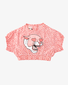 The Girl Club Coral Leopard Heart Muslin Top