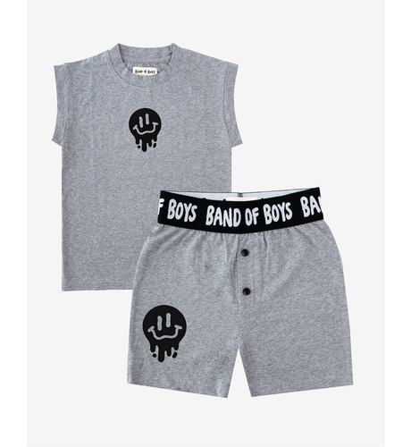 Band of Boys Grey Drippin in Smiles PJS