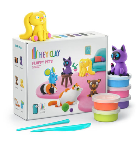 Hey Clay Fluffy Pets Set - 15 Cans