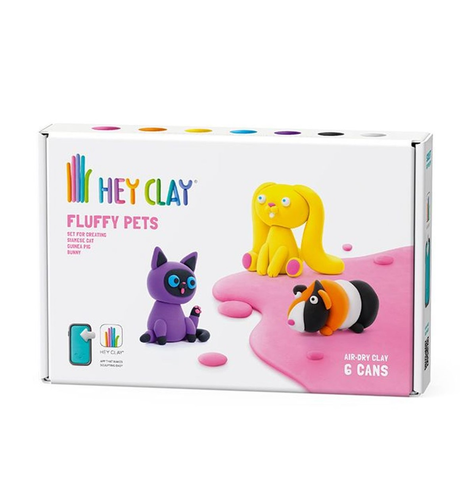 Hey Clay Fluffy Pets, Persian, Mouse, Chihuahua - 6 Cans