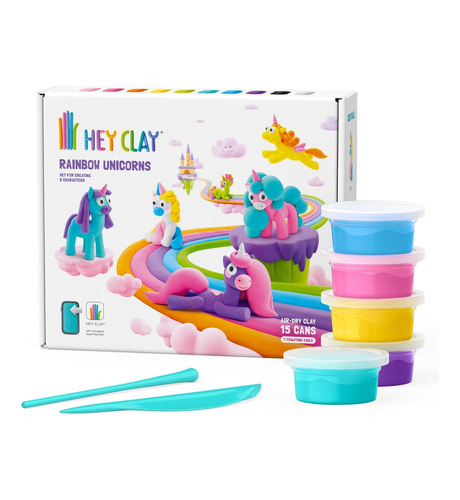 Hey Clay Rainbow Unicorns Set - 15 Cans