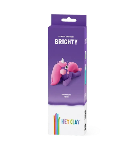 Hey Clay Rainbow Unicorn, Brighty - 3 Cans, 5 Colour