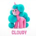 Hey Clay Rainbow Unicorn, Cloudy - 3 Cans, 5 Colour