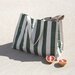 Sunnylife Carryall Beach Bag The Vacay - Olive Stripe