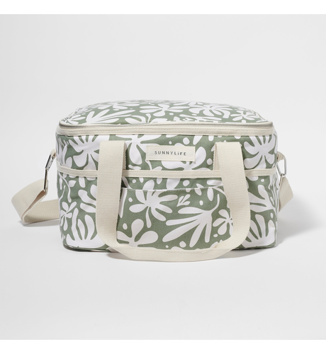 Sunnylife Canvas Cooler Bag The Vacay - Olive