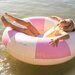 Sunnylife Tube Pool Ring - Bubblegum Pink Stripe