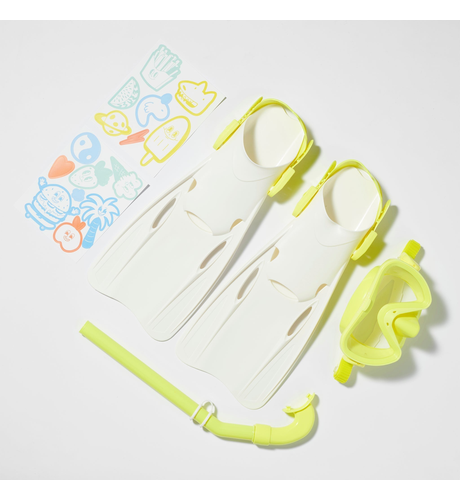 Sunnylife Kids Snorkel Set The Sea Kids Medium - Yellow