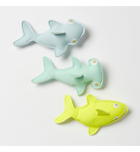 Sunnylife Salty The Shark Dive Buddies Aqua/Neon/Yellow (Set of 3)