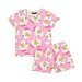 Rock Your Kid Pink Retro Santa PJ Set