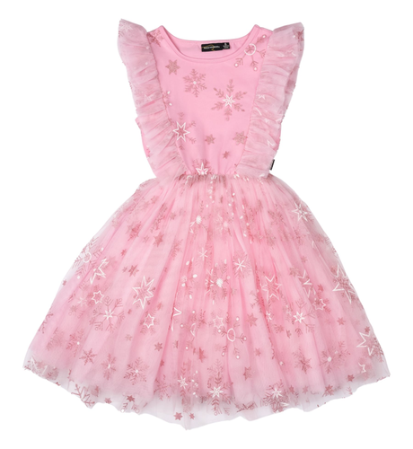 Rock Your Kid Pink Snowflake Party Dress