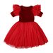 Rock Your Kid Red Velvet Sparkle Party Dress