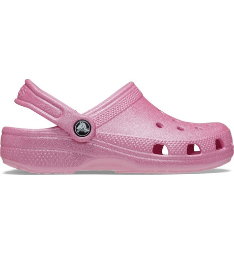 Crocs Kids Classic Glitter Clogs - Pink Tweed