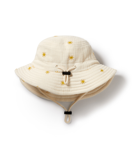 Wilson & Frenchy Blue Coral Organic Crinkle Sun Hat