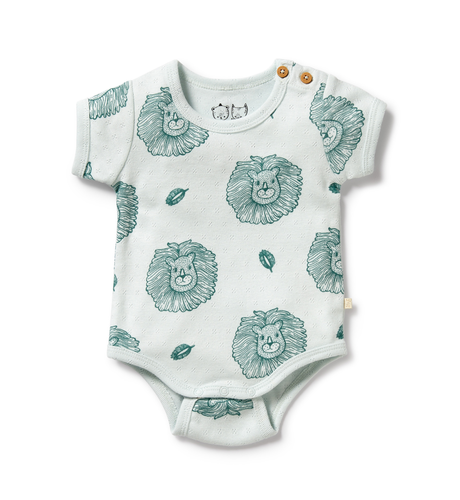 Wilson & Frenchy Little Lion Organic Pointelle Bodysuit