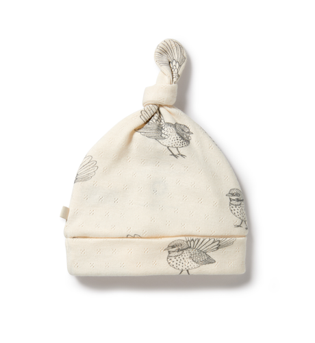 Wilson & Frenchy Little Fantail Organic Pointelle Knot Hat