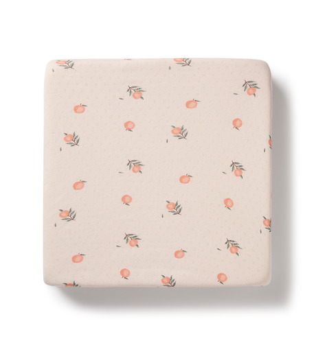 Wilson & Frenchy Peaches Organic Pointelle Cot Sheet