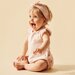 Wilson & Frenchy Peaches Organic Pointelle Ruffle Growsuit